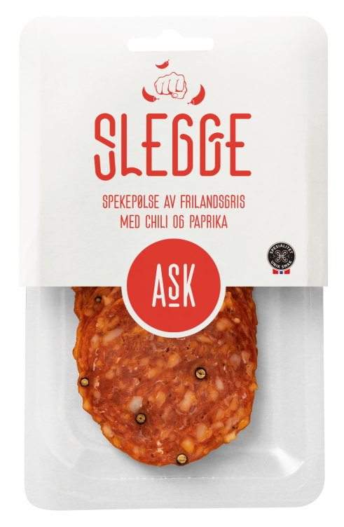 Slegge Salami skivet 100g Ask Gård