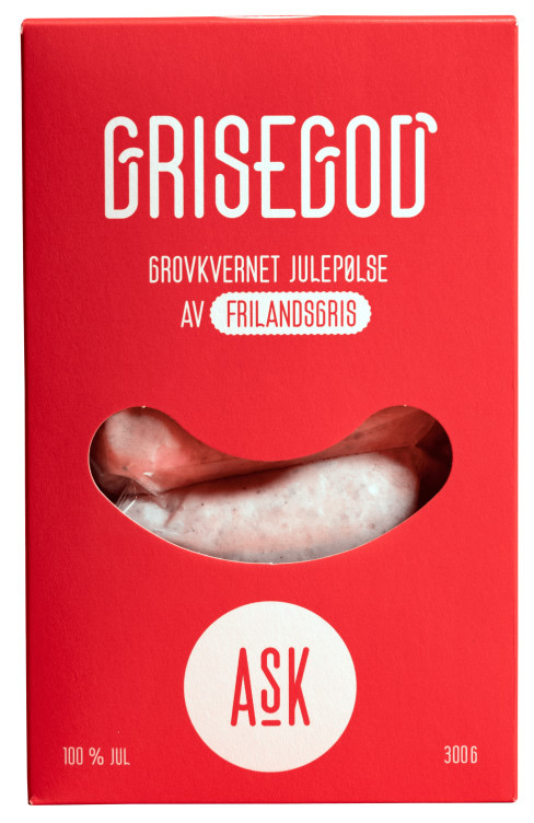 Grisegod Rå Julepølse 300g Ask Gård