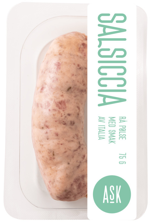 Salsiccia Rå Pølse 75g Singelpakket Ask