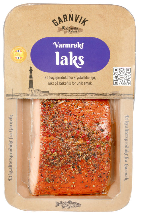 Laks Varmrøkt Bit 200g Garnviks Røkeri