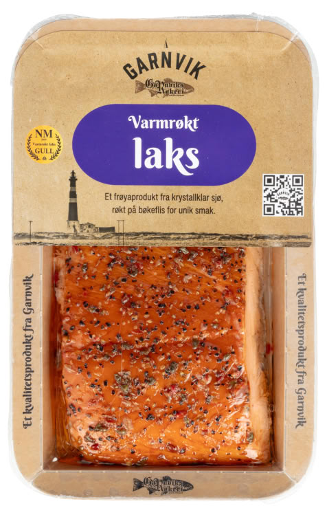 Laks Varmrøkt Bit 200g Garnviks Røkeri