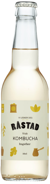 Kombucha Ingefær 0,33l flaske Råstad