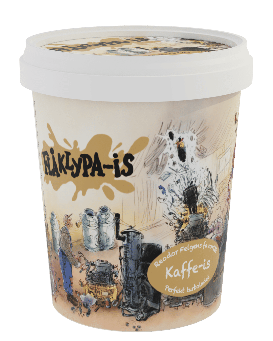 Kaffe Iskrem 0,5l Flåklypa