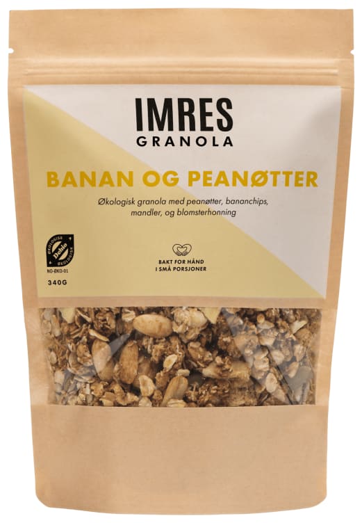 Granola Banan og Peanøtter 340g Imres