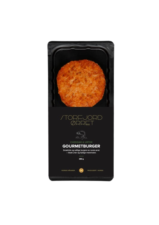 Ørretburger Cheddar&Urter 260g Storfjordørret