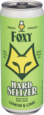 Foxy Hard Seltzer Lemon & Lime Sleek bx 0,33l