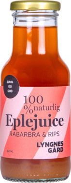 Lyngnes Eplejuice Rabarbra & Rips 250ml Lyngnes Gård