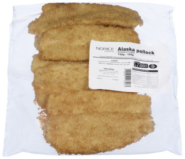 Alaska Pollock Sprøbakt & Forstekt 140-160g Norice Seafood AS