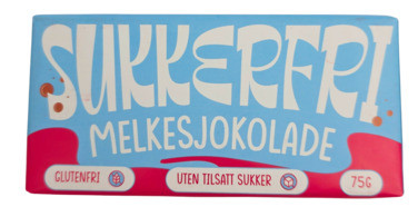 Melkesjokolade Sukkerfri 75g Godtesjuk