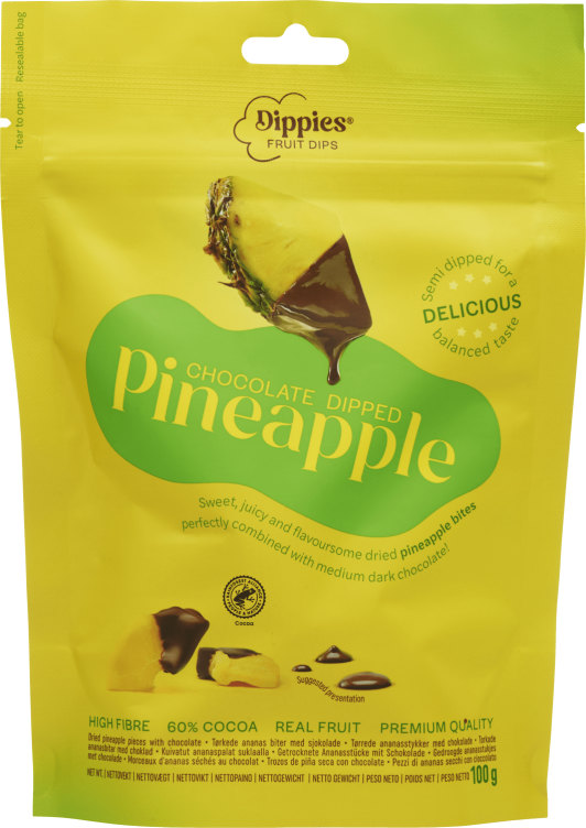 Ananas m/Sjokolade 100g Fruit Dips