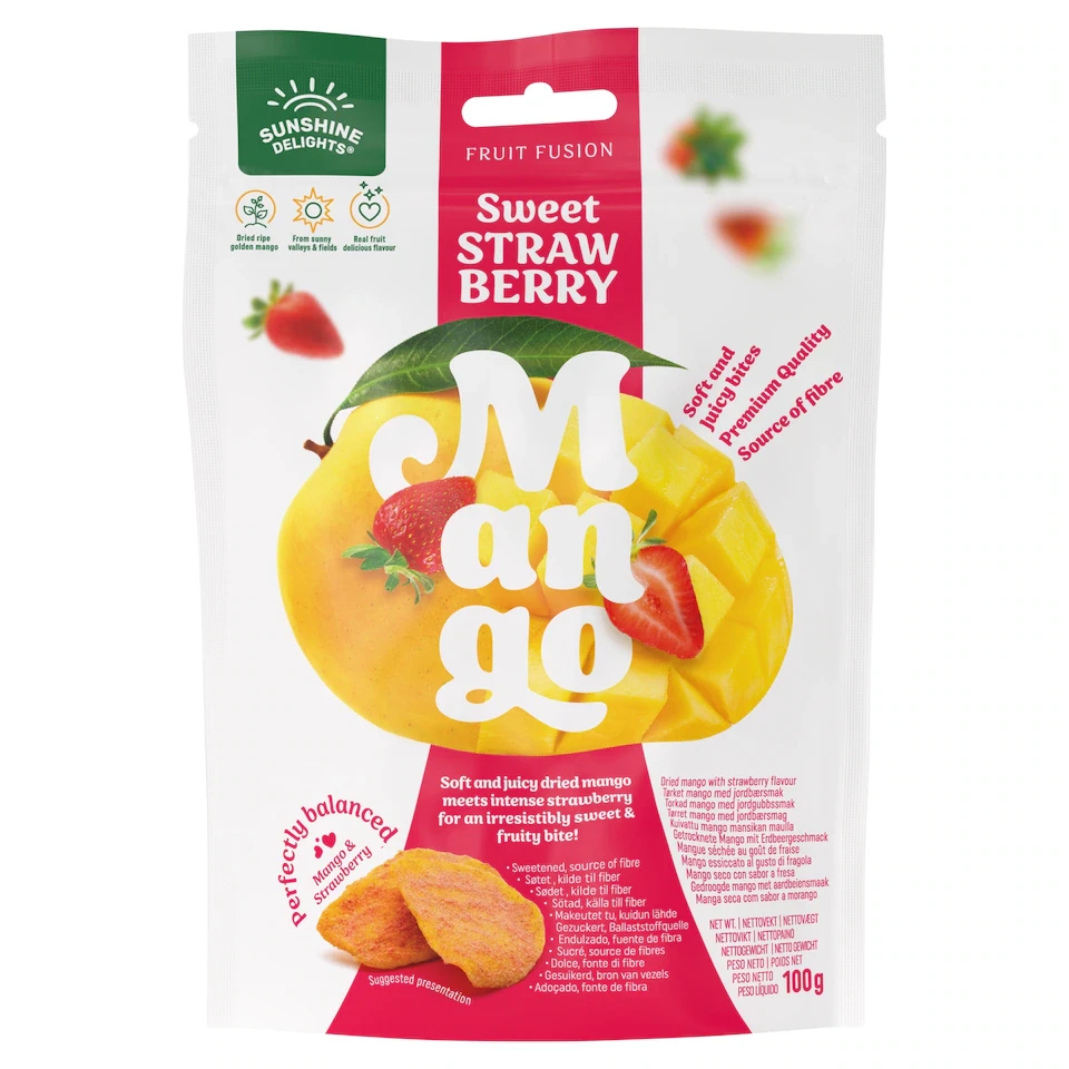 Sunshine Delights Fruit Fusion Sweet Strawberry Dried Mango 100g