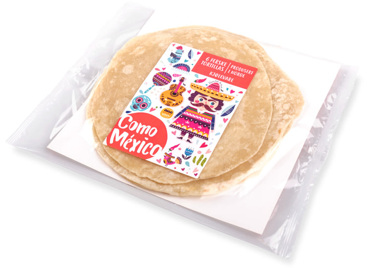 Hvetetortilla 6stk 300g Como Mexico