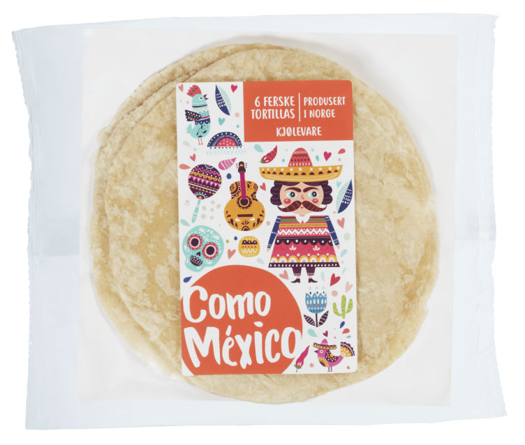 Hvetetortilla 6stk 300g Como Mexico