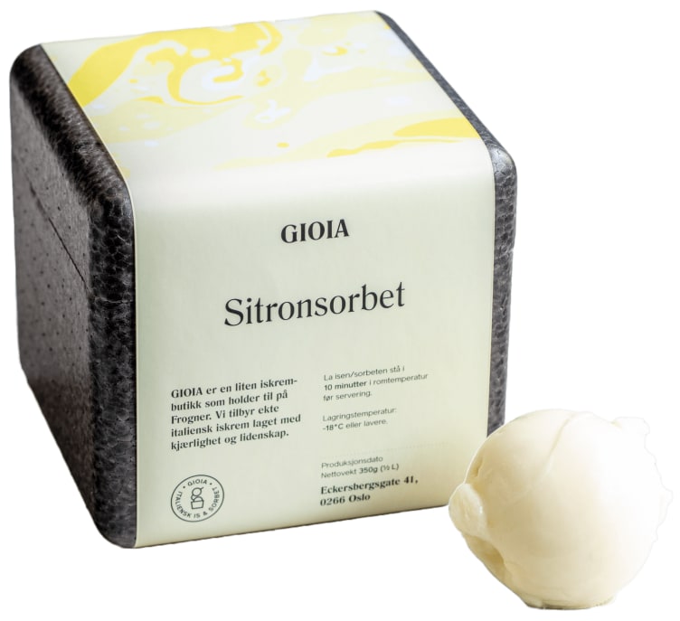 Sitronsorbet 0,5l Gioia