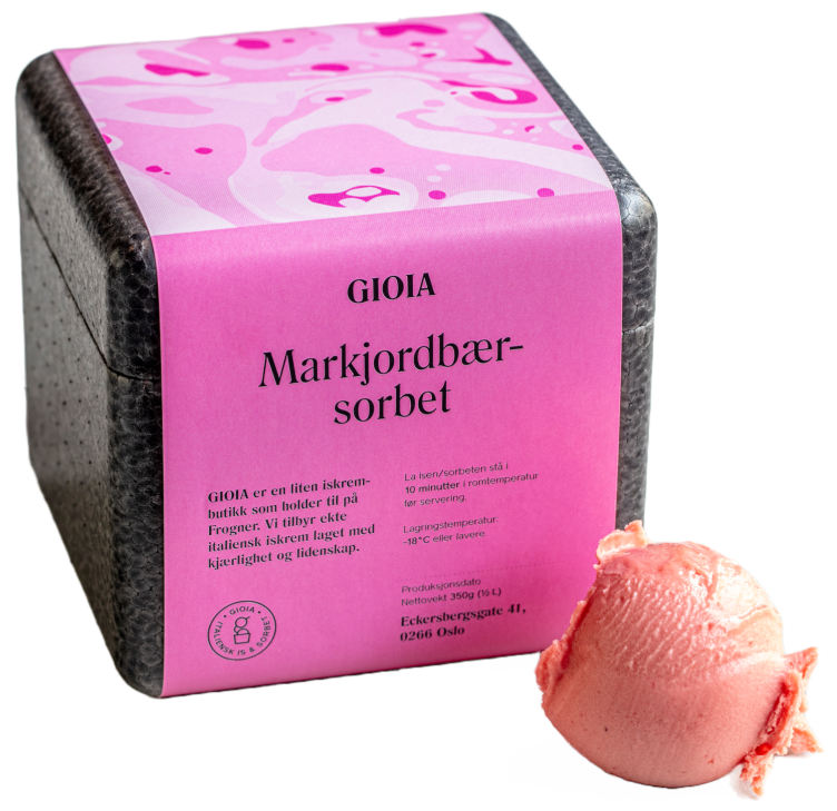 Markjordbærsorbet 0,5l Gioia