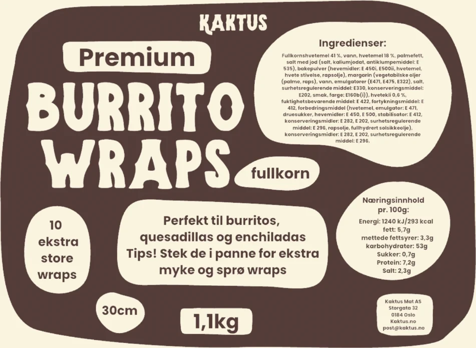 Kaktus Burrito Wrap 1,1kg