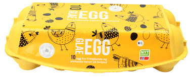 10 Glade Egg Fra Smilande Høner Fra Sviland