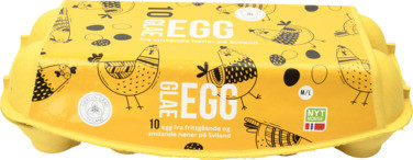 10 Glade Egg Fra Smilande Høner Fra Sviland