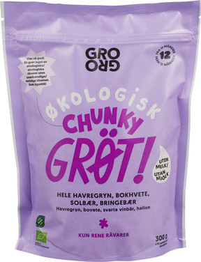 Pulvergrøt Chunky med Solbær og Bringebær