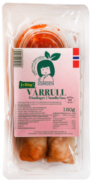 Norske Ferske & Håndlagede Kylling Vårruller 2 stk Miss Gin Garden