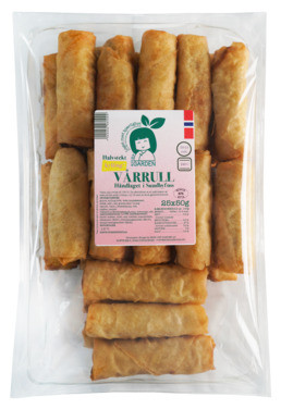 Norskproduserte Vårruller Kylling Halvstekt 25stk X 50g Frys Miss Gin Garden