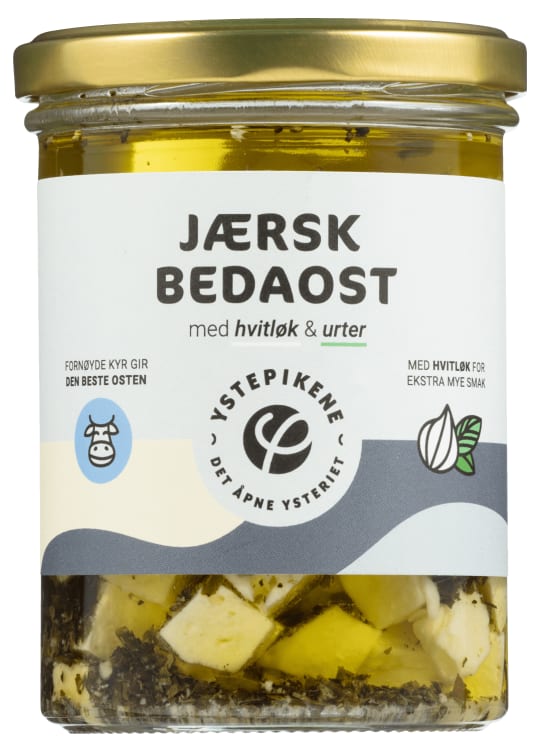 Jærsk Bedaost Kvitløk&Urter 180g Ystepikene