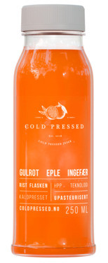 Cold Pressed Gulrot Eple Ingefær 250ml Cold Pressed Juice