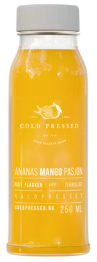 Cold Pressed Ananas, Mango & Pasjon 250ml Cold Pressed Juice