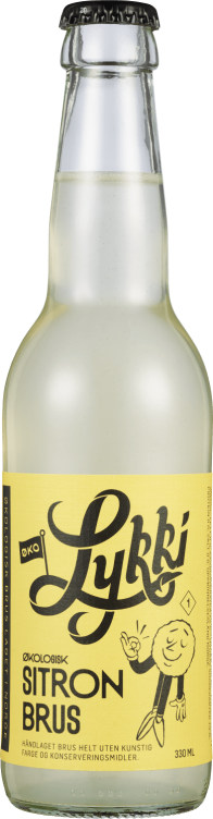 Sitronbrus Økologisk 0,33l flaske Lykki