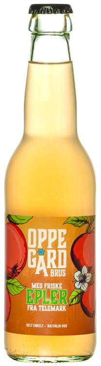 Eplebrus 0,33l flaske Oppegård Brus