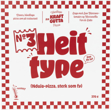 Pizza Heit Type med Nduja 370g