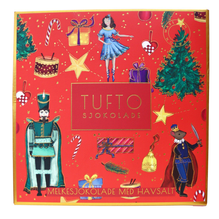 Melkesjokolade m/Havsalt Jul 80g Tufto