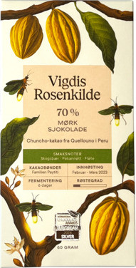 70% Quellouno Mørk Sjokolade Vigdis Rosenkilde