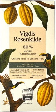 80% Echarate Mørk Sjokolade Vigdis Rosenkilde
