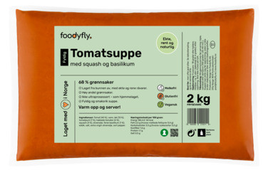 Tomatsuppe m/squash og Basilikum 2kg Foodyfly