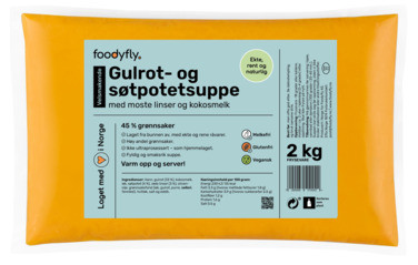 Gulrot- og Søtpotetsuppe med Linse 2kg Foodyfly