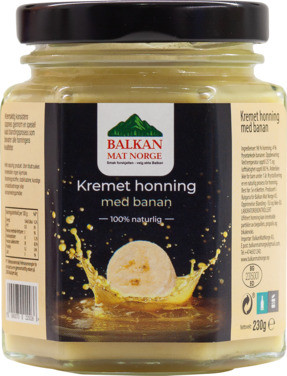 Kemet Honning med Banan 230g Balkan Mat Norge