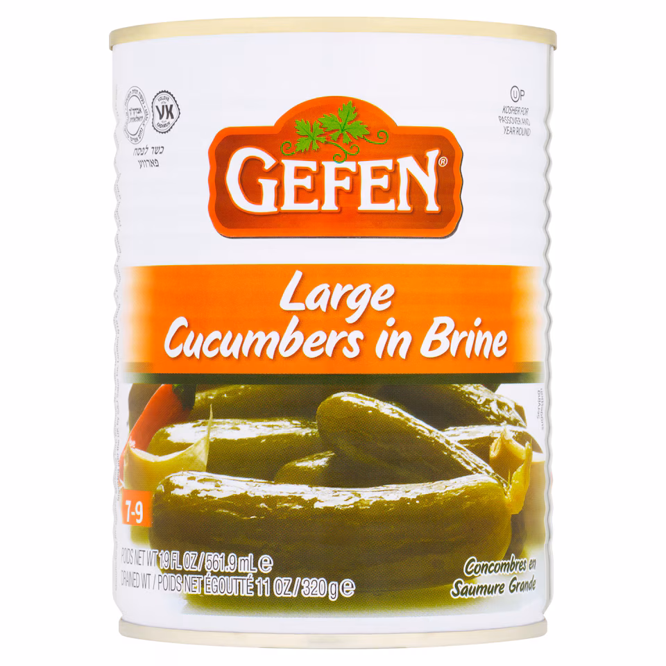 GEFEN CUCUMBERS IN BRINE 7-9 LARGE 540G