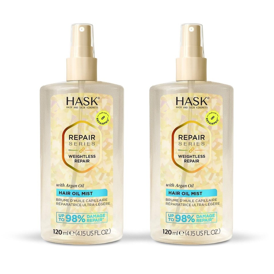 Hask Repair Pro Weightless Repair Hair Oil Mist Light Nourishing Care, 2 Pack