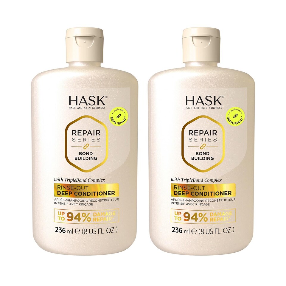 Hask Repair Pro Bond Building Rinse-Out Conditioner Strength & Shine, 2 pack