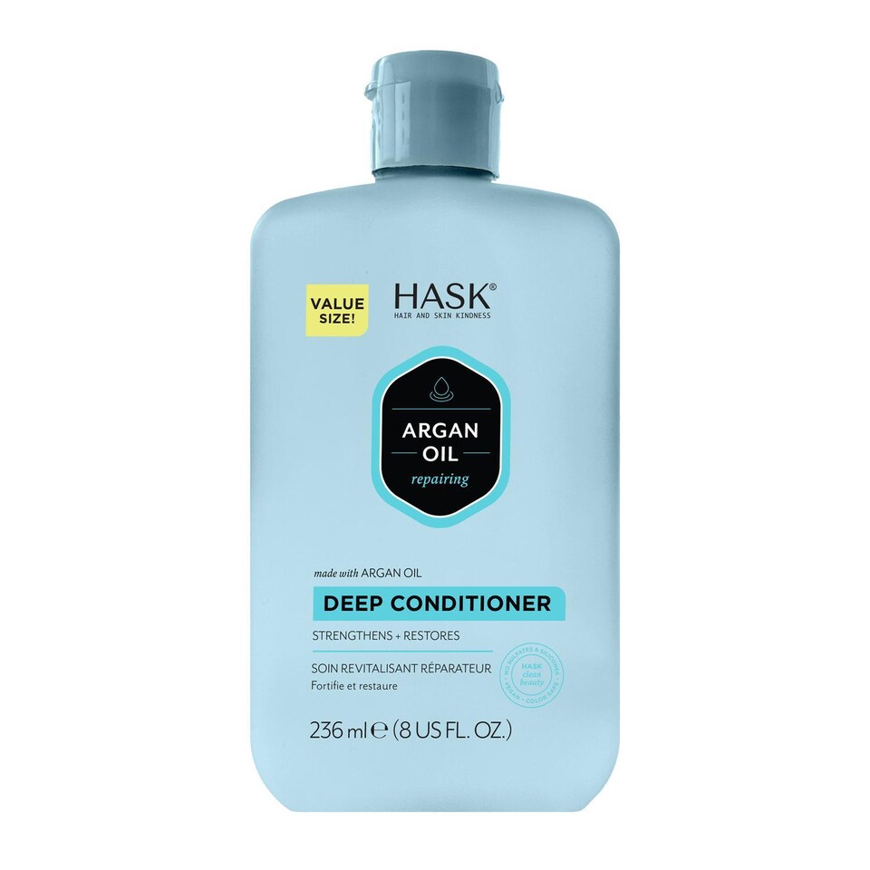 Hask Argan Oil Repairing Deep Conditioner 236ml for Damaged & Dry Hair