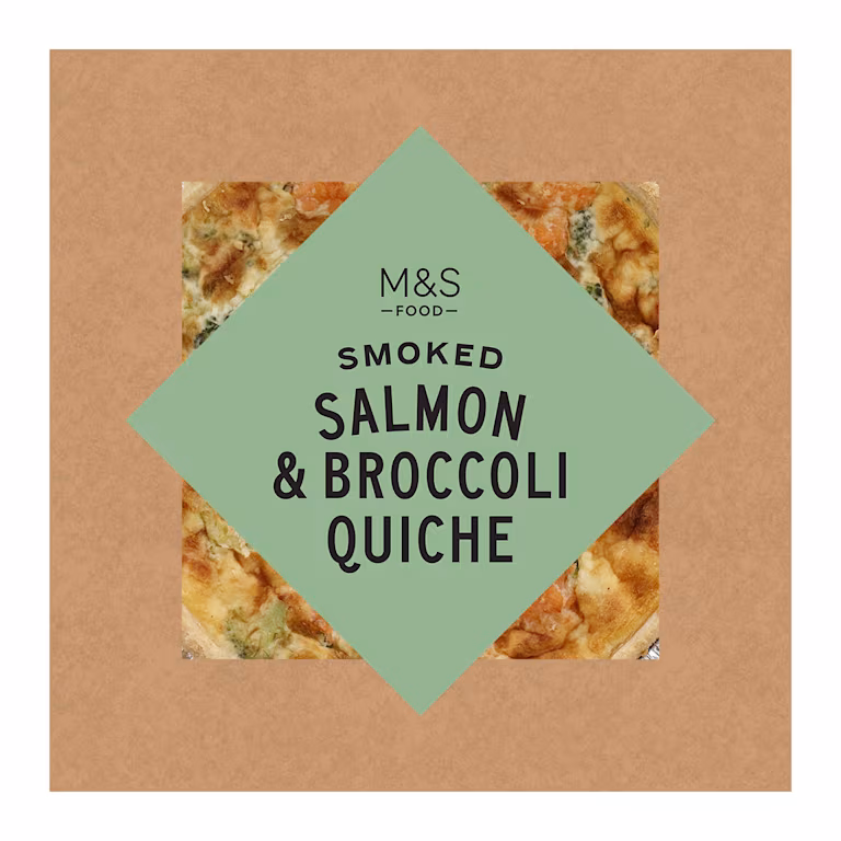 M&S Smoked Salmon and Broccoli Quiche