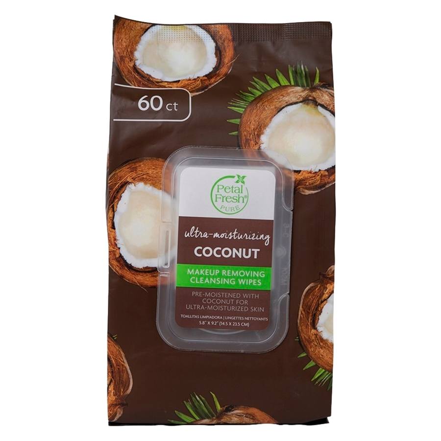 Petal Fresh Pure Ultra-Moisturizing Coconut Makeup Removing Wipes 60pcs
