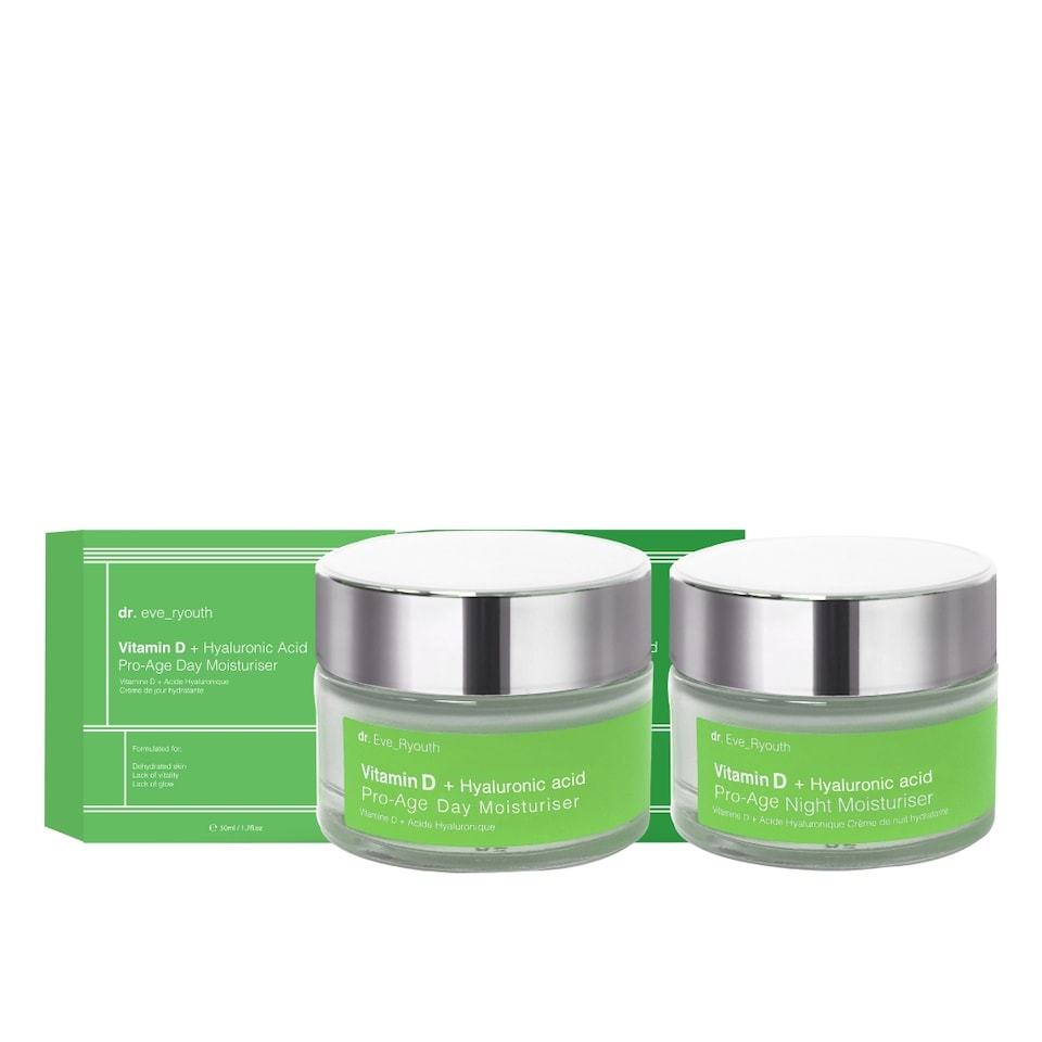 Dr. Eve_Ryouth Vitamin D + Hyaluronic Acid Pro-Age Night Moisturiser 50ml + Vitamin D + Hyaluronic Acid Pro-Age Day Moisturiser 50ml