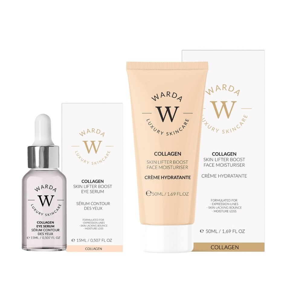 Warda Luxury Skincare Skin Lifter Boost Collagen Moisturiser 50ml + Skin Lifter Boost Collagen Eye Serum 15ml