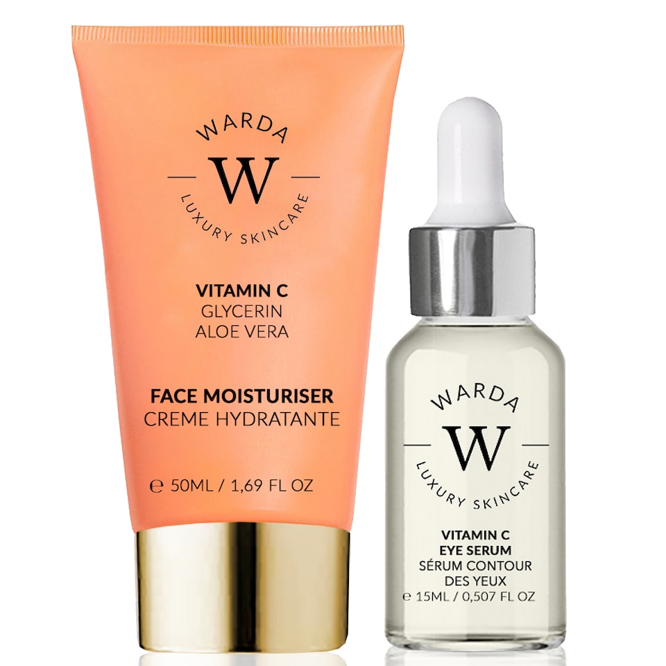 Warda Luxury Skincare Skin Glow Boost Vitamin C Moisturiser 50ml + Skin Glow Boost Vitamin C Eye Serum 15ml