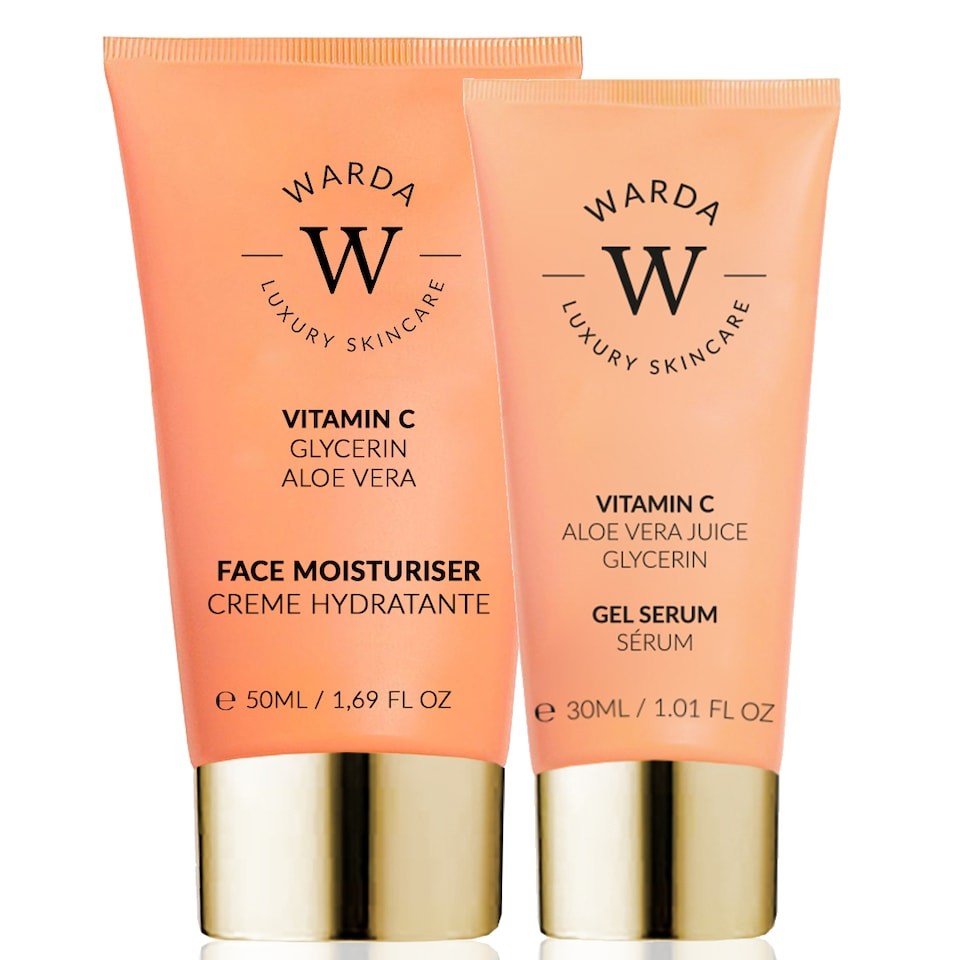 Warda Luxury Skincare Skin Glow Boost Vitamin C Moisturiser 50ml + Skin Glow Boost Vitamin C Gel Serum 30ml