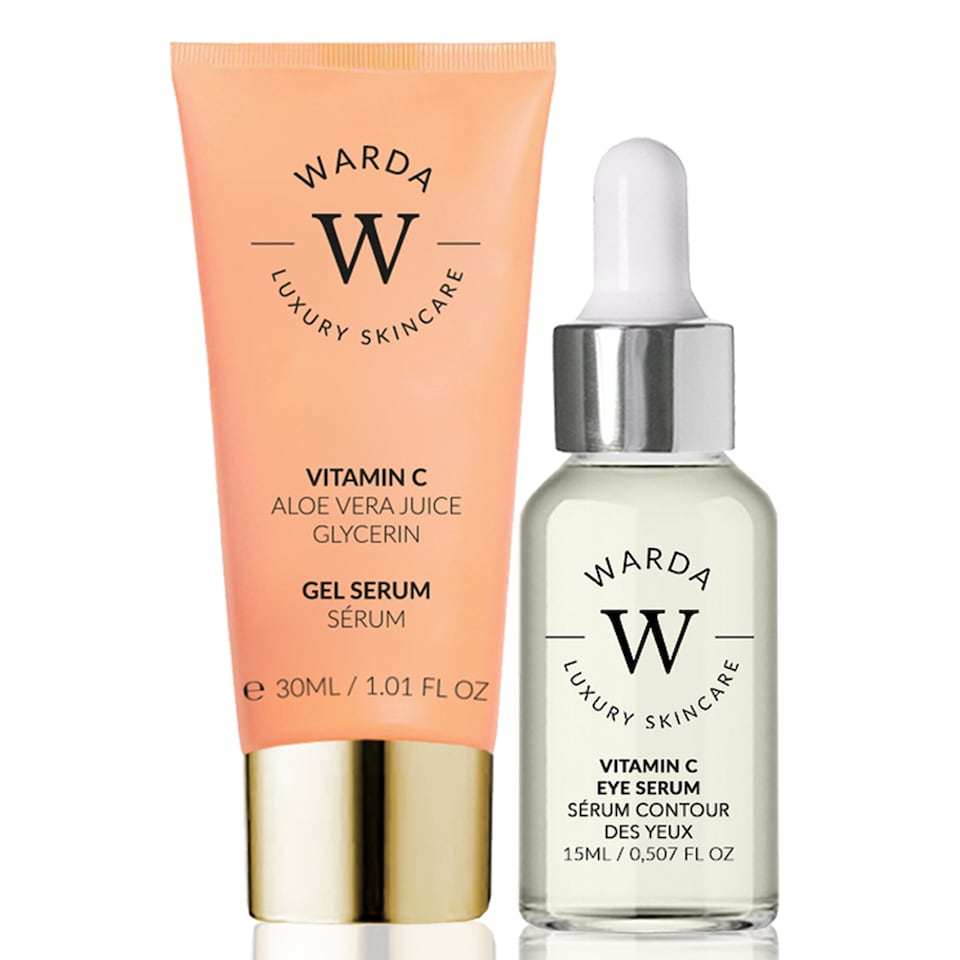 Warda Luxury Skincare Skin Glow Boost Vitamin C Eye Serum 15ml + Skin Glow Boost Vitamin C Gel Serum 30ml