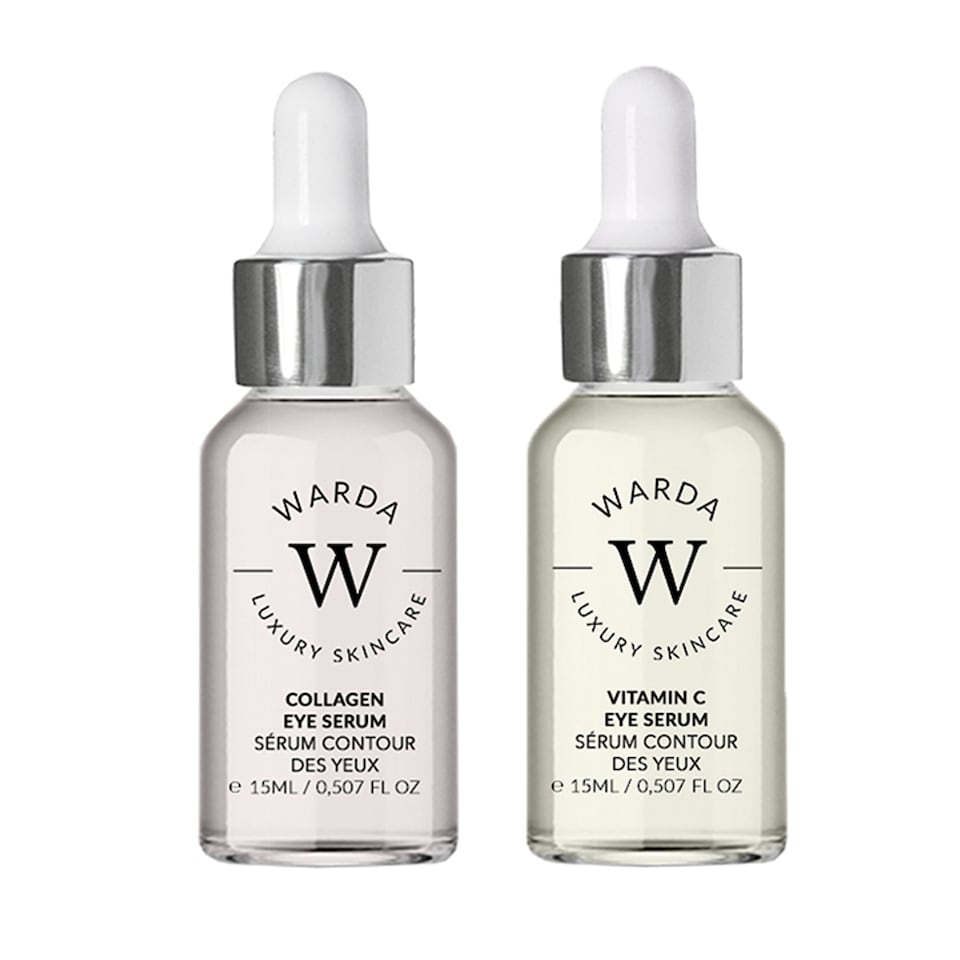 Warda Luxury Skincare Skin Glow Boost Vitamin C Eye Serum 15ml + Skin Lifter Boost Collagen Eye Serum 15ml