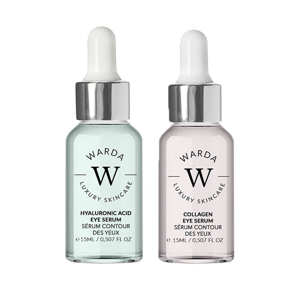 Warda Luxury Skincare Skin Lifter Boost Collagen Eye Serum 15ml + Skin Hydration Boost Hyaluronic Acid Eye Serum 15ml
